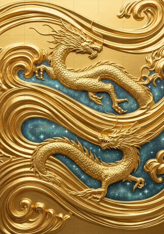 Golden Sculpted Flow Forms