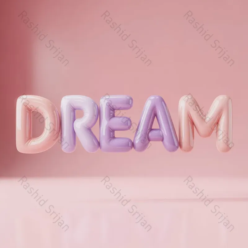 3D Puffy Bubble Letters Art