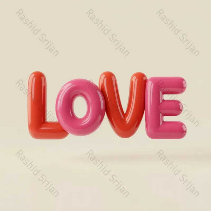 3D Puffy Bubble Letters Art