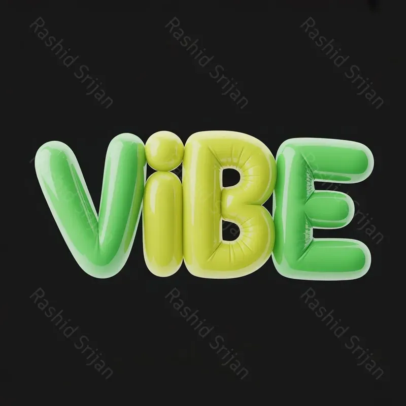 3D Puffy Bubble Letters Art