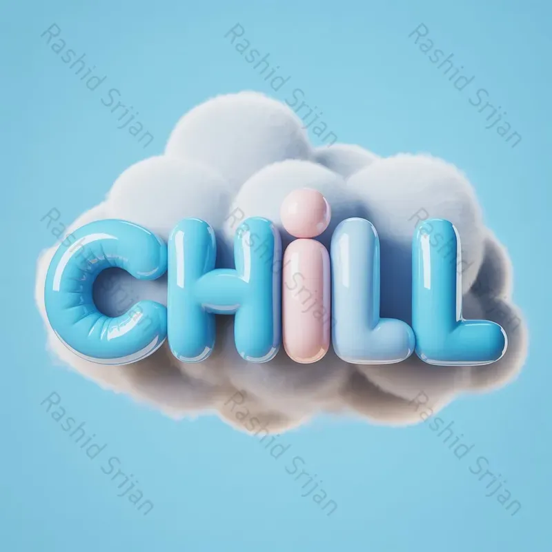 3D Puffy Bubble Letters Art