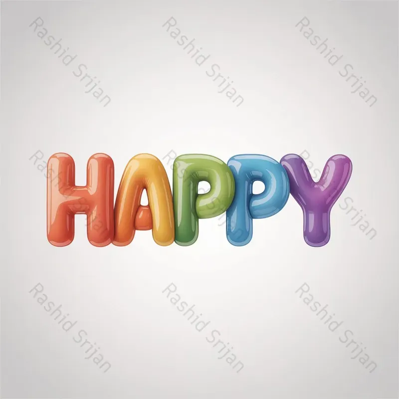 3D Puffy Bubble Letters Art