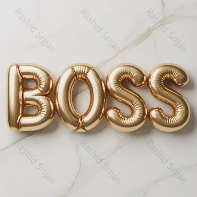 3D Puffy Bubble Letters Art