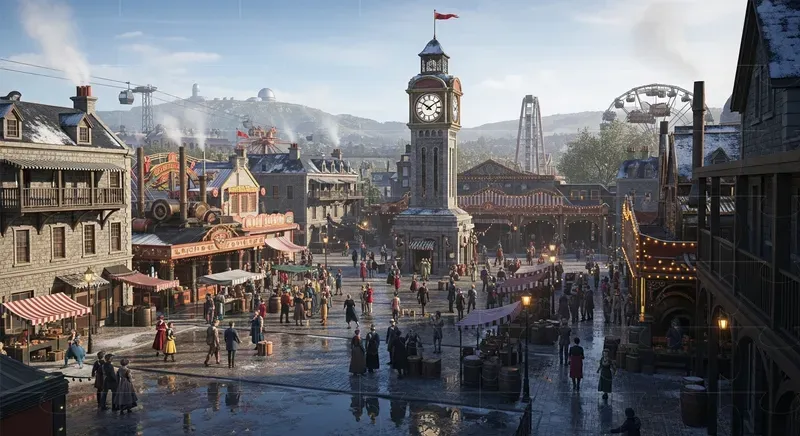 Steampunk Fantasy Cities