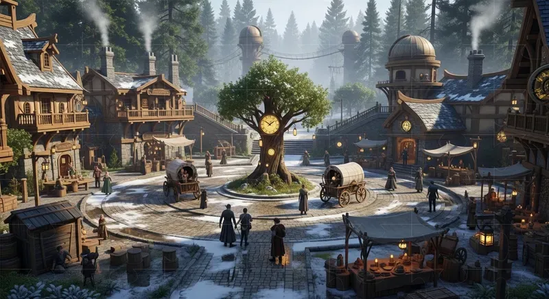 Steampunk Fantasy Cities