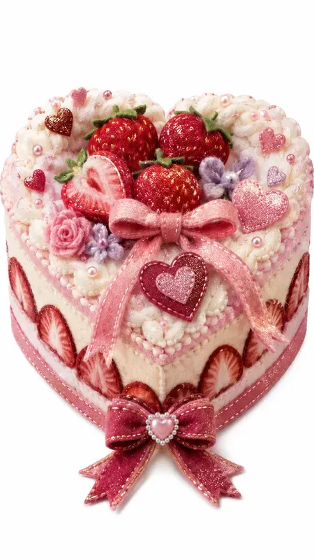 Felt Glitter Valentines Food Cliparts