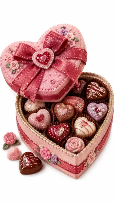 Felt Glitter Valentines Food Cliparts