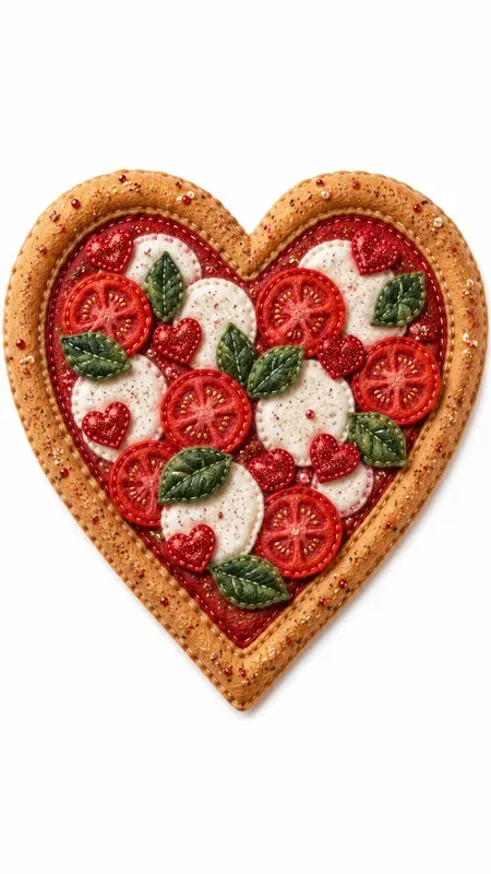 Felt Glitter Valentines Food Cliparts