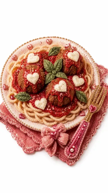 Felt Glitter Valentines Food Cliparts