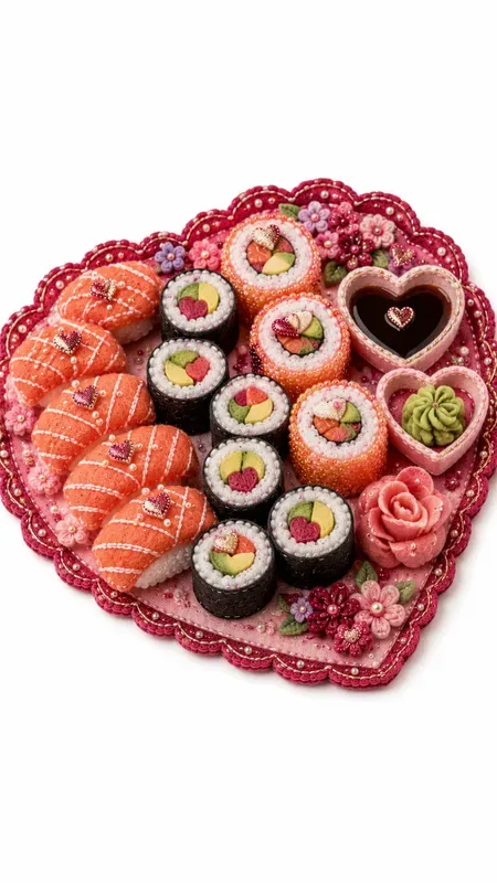 Felt Glitter Valentines Food Cliparts
