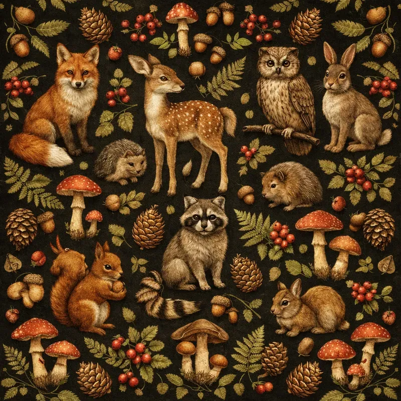 Vintage Animal Object Patterns