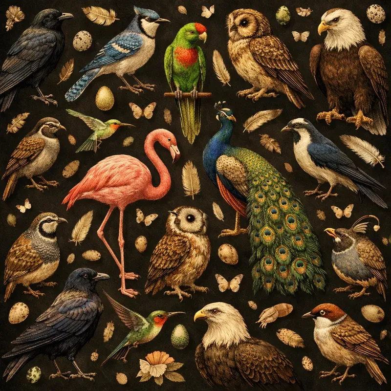 Vintage Animal Object Patterns