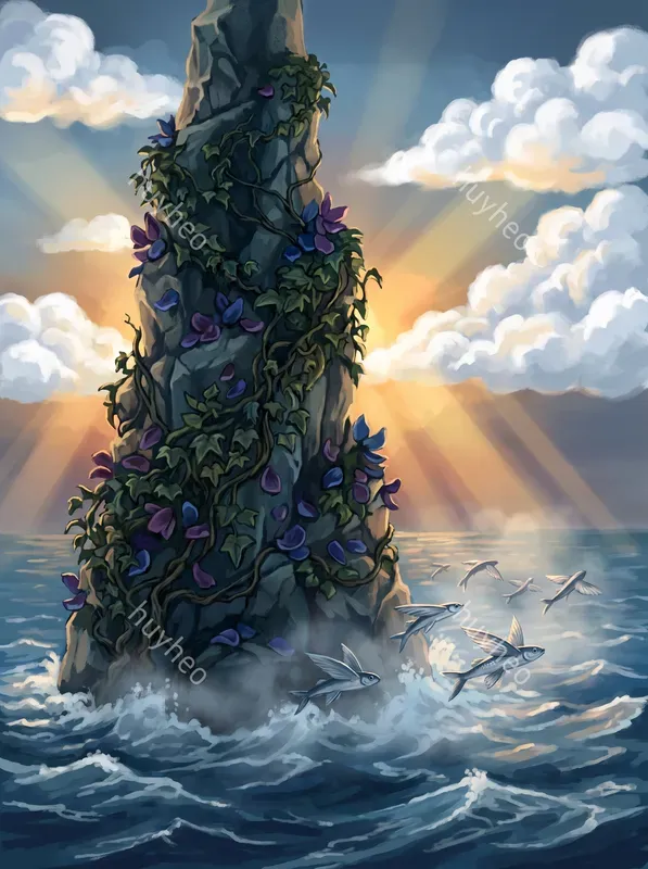 Floral Surrealism Ocean Digital Art