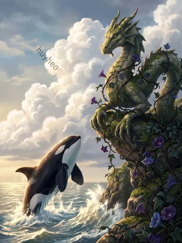 Floral Surrealism Ocean Digital Art