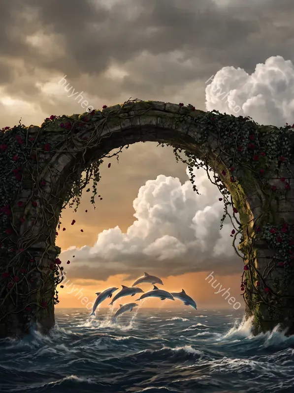 Floral Surrealism Ocean Digital Art