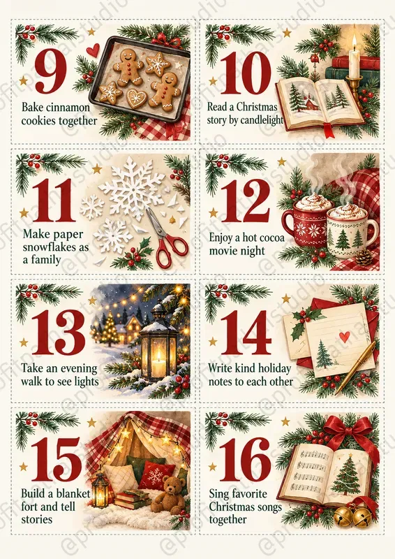 Family Advent Calendar Printable Maker