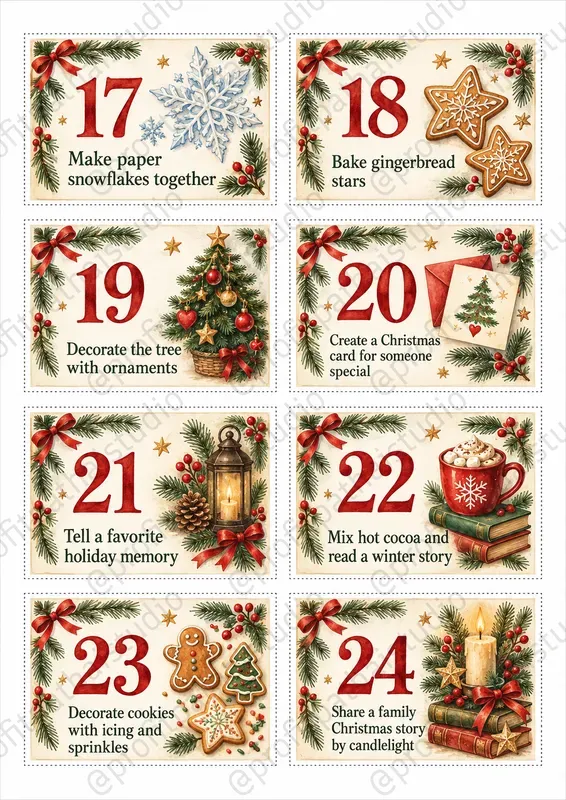 Family Advent Calendar Printable Maker