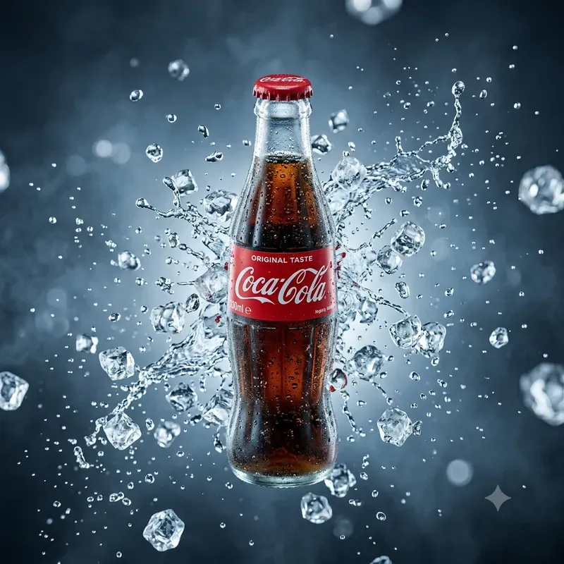 Ultrarealistic Floating Cold Drink Bottles