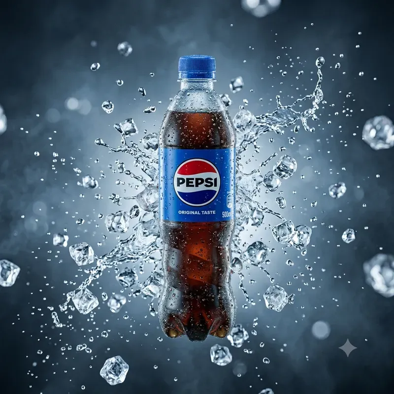 Ultrarealistic Floating Cold Drink Bottles