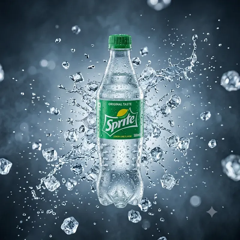 Ultrarealistic Floating Cold Drink Bottles