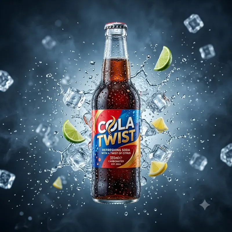 Ultrarealistic Floating Cold Drink Bottles