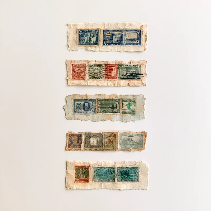 Vintage Digital Washi Tape Strips