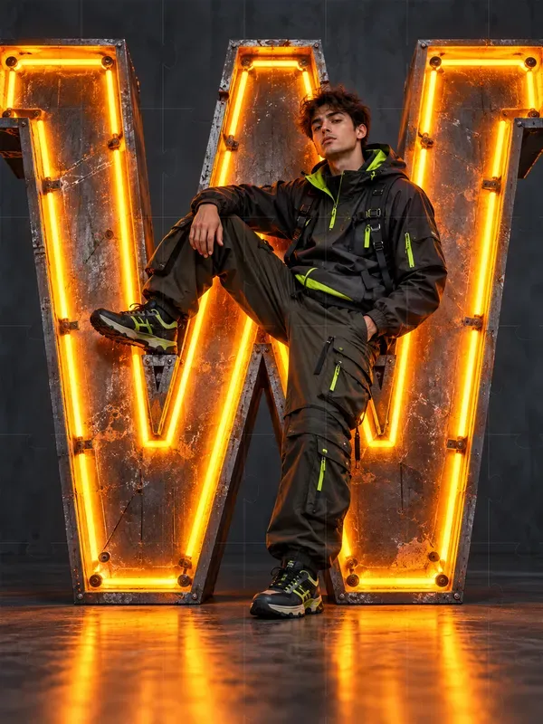 3d Glowing Neon Letters In Modern Fashion