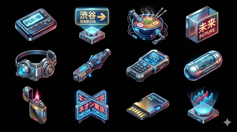 3D Grid Vaporwave Icon Studios