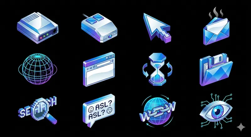 3D Grid Vaporwave Icon Studios