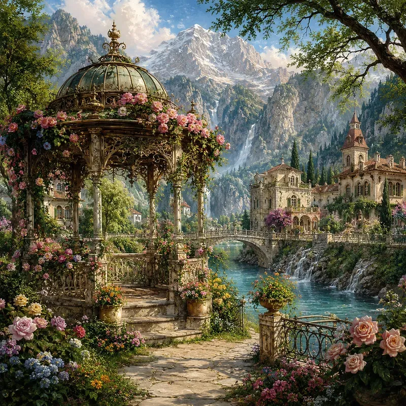 Enchanted Alpine Garden Scenes