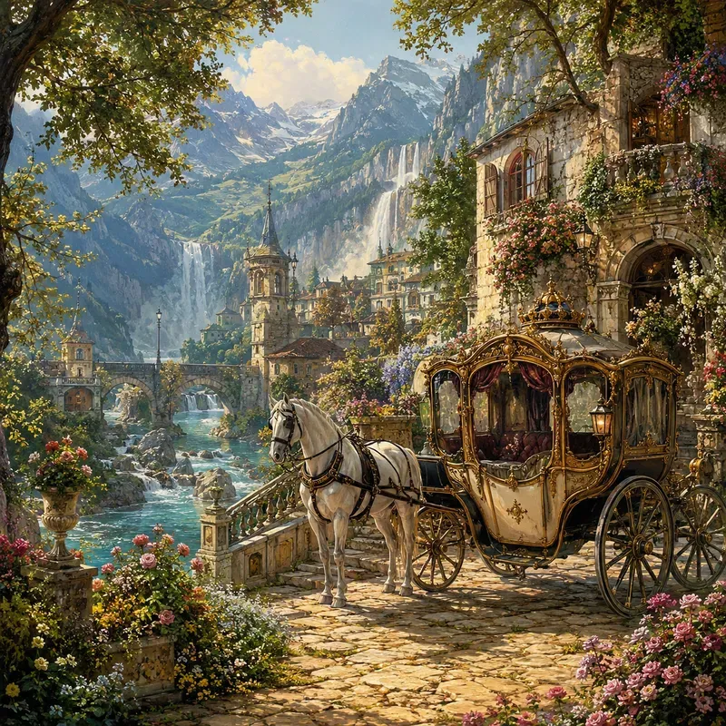 Enchanted Alpine Garden Scenes