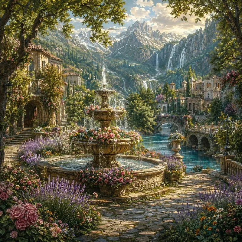 Enchanted Alpine Garden Scenes