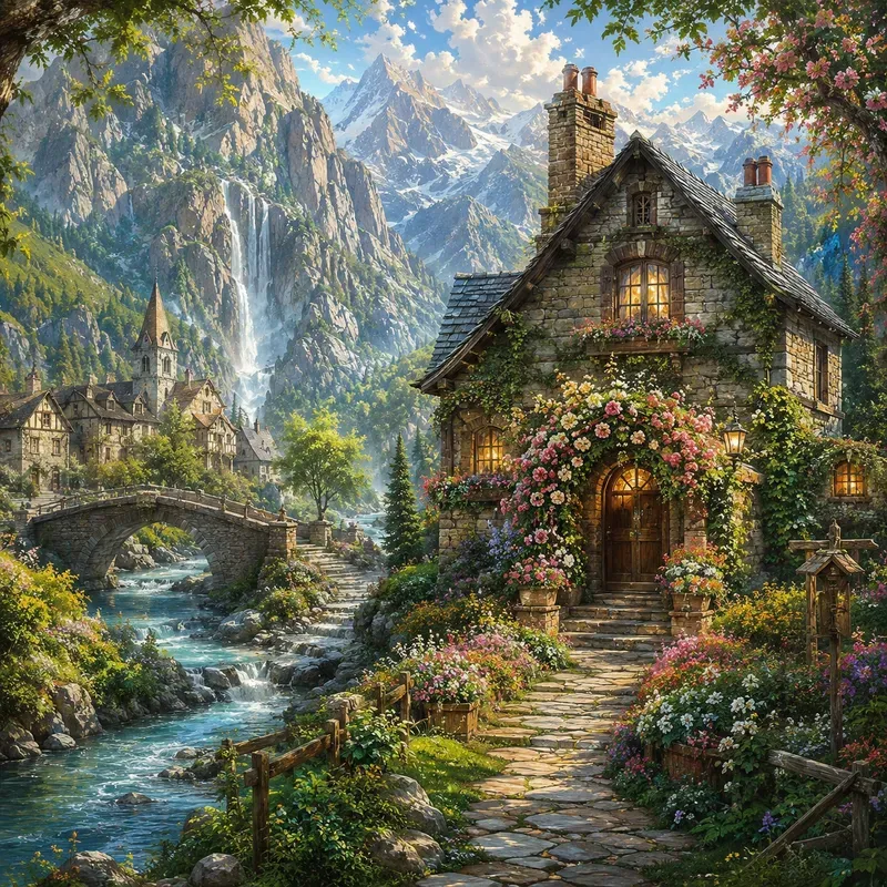 Enchanted Alpine Garden Scenes