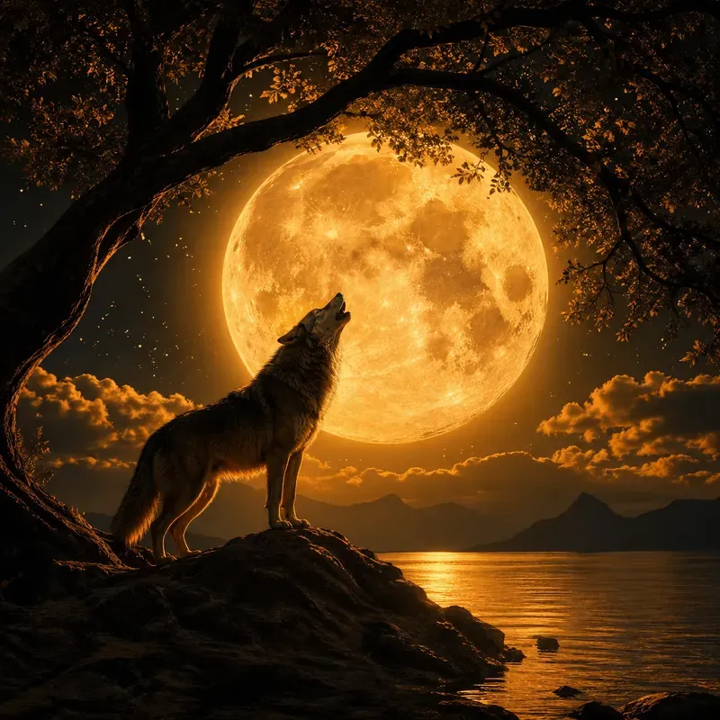 Golden Lunar Wildlife