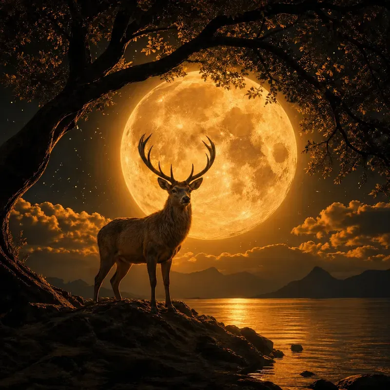 Golden Lunar Wildlife