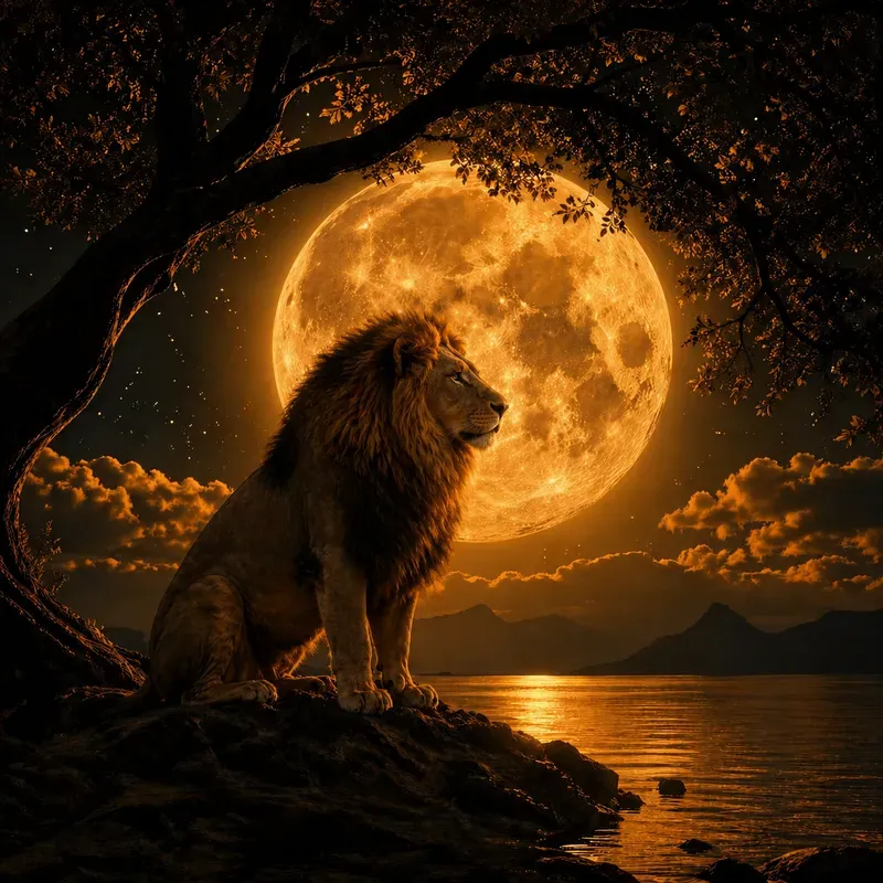 Golden Lunar Wildlife
