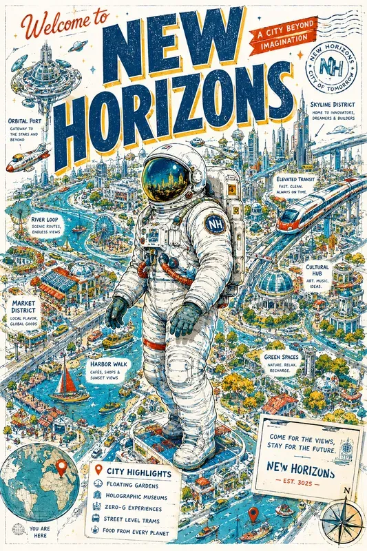 Whimsical Character City Maps