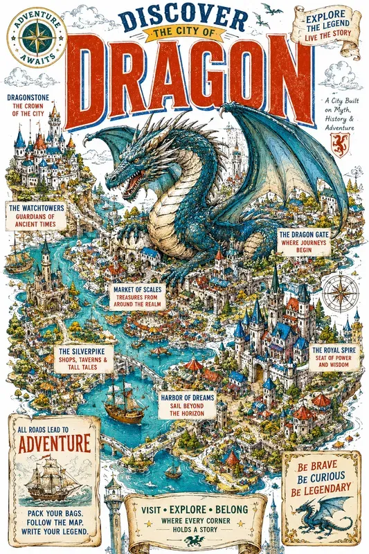 Whimsical Character City Maps
