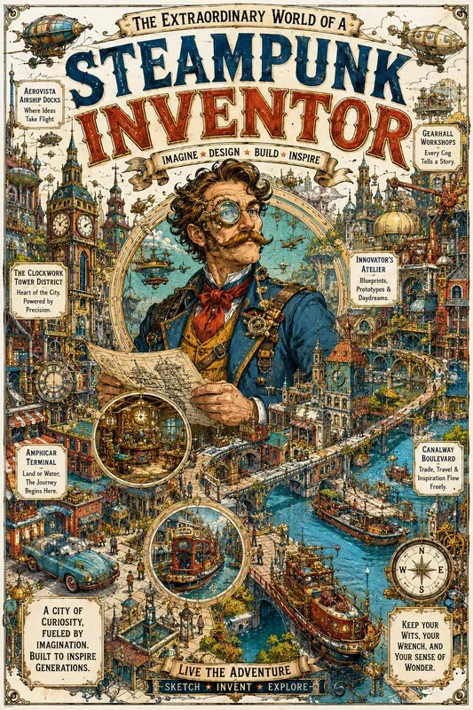Whimsical Character City Maps