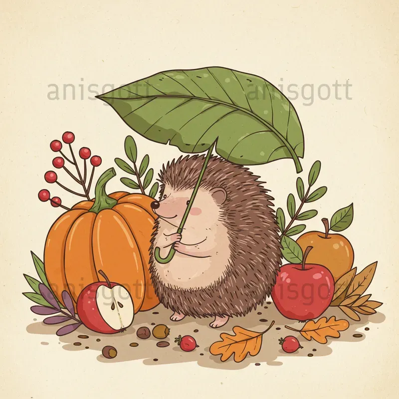 Whimsical Autumn Magic Forest Clipart