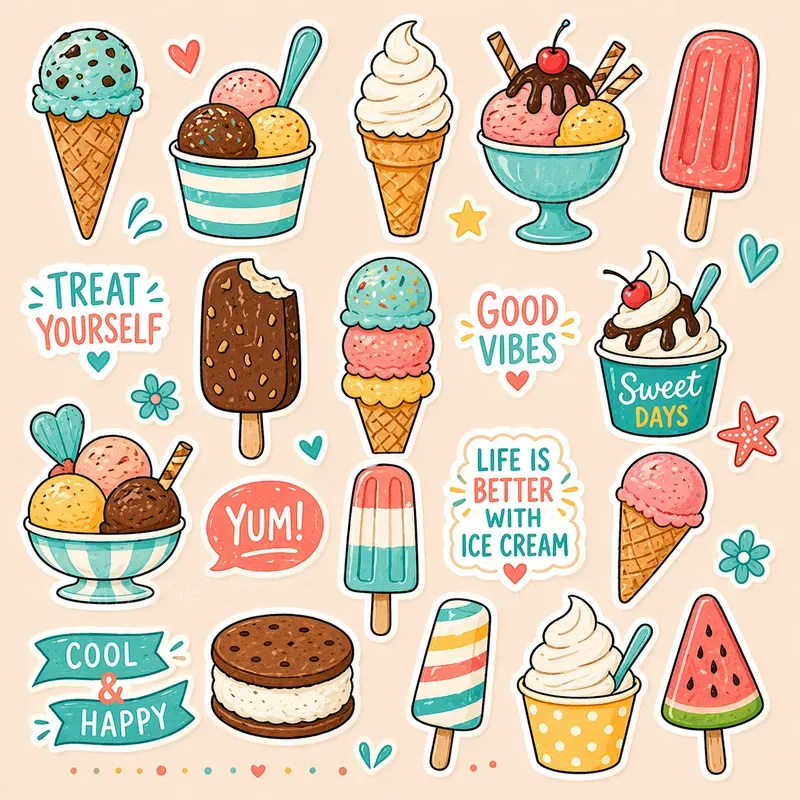 Summer Beach Bullet Journal Stickers