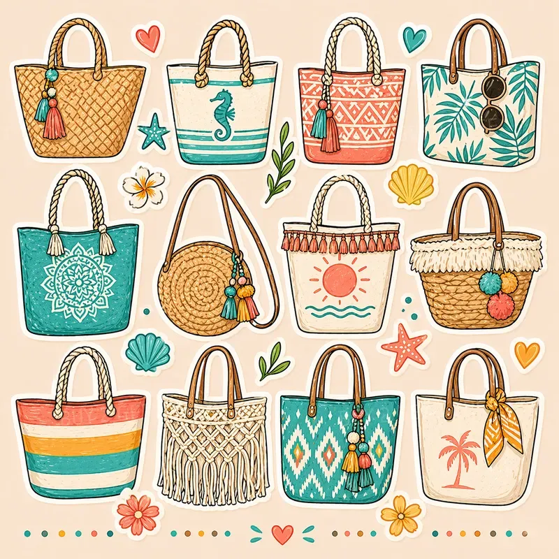 Summer Beach Bullet Journal Stickers