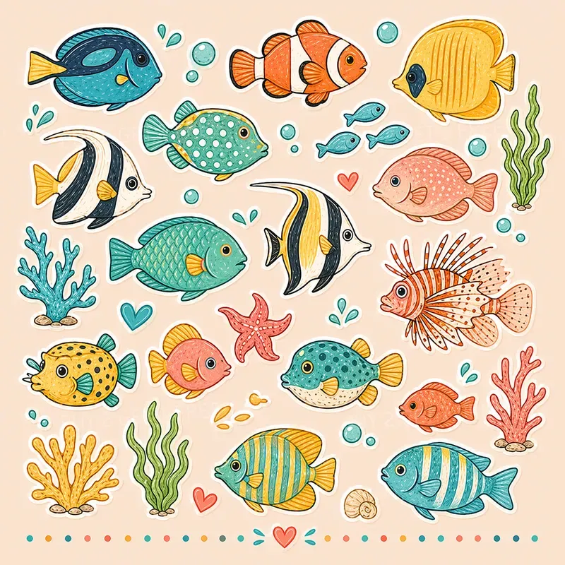 Summer Beach Bullet Journal Stickers