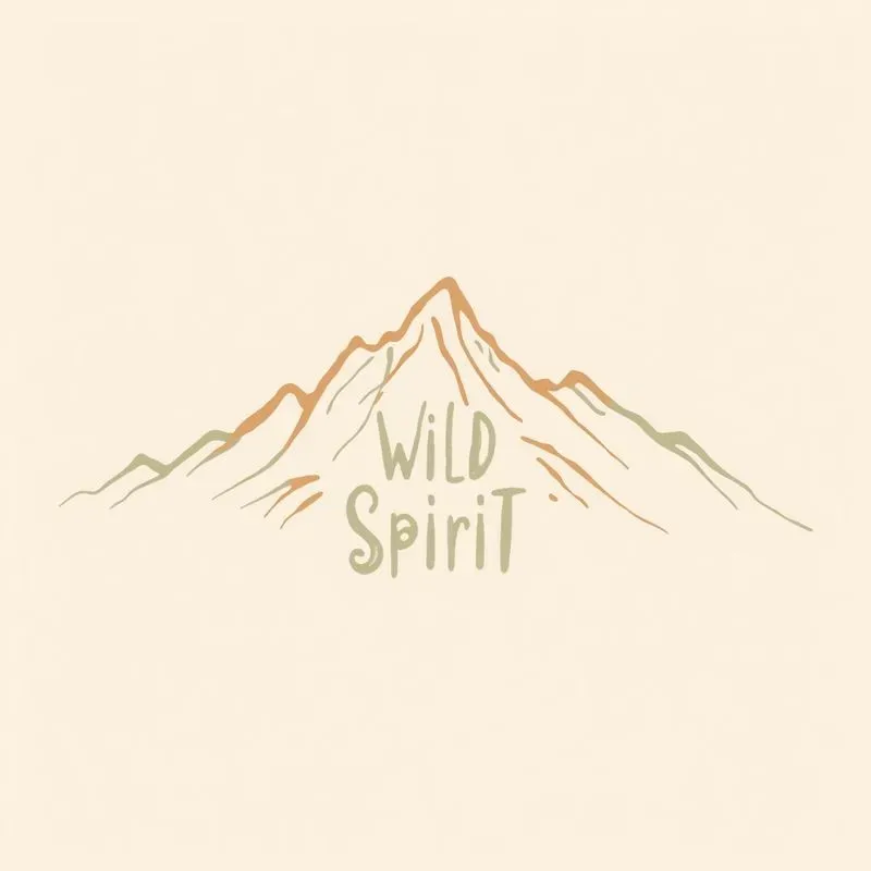 Minimalist Boho Mountain Typography Art