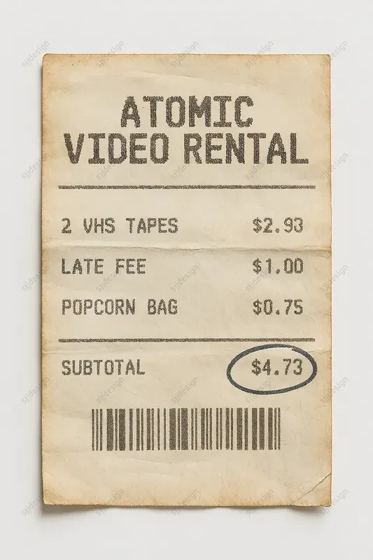 Retro Thermal Receipt Style