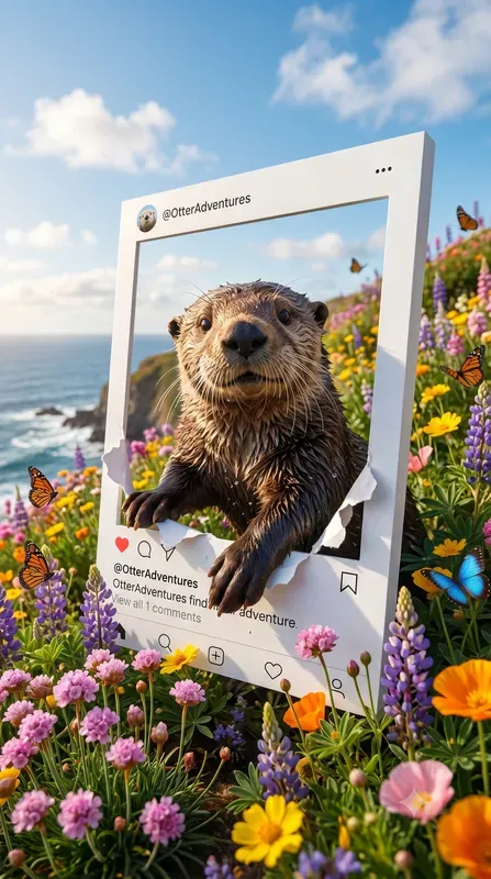 3D Animals Pop Out Social Media Frames