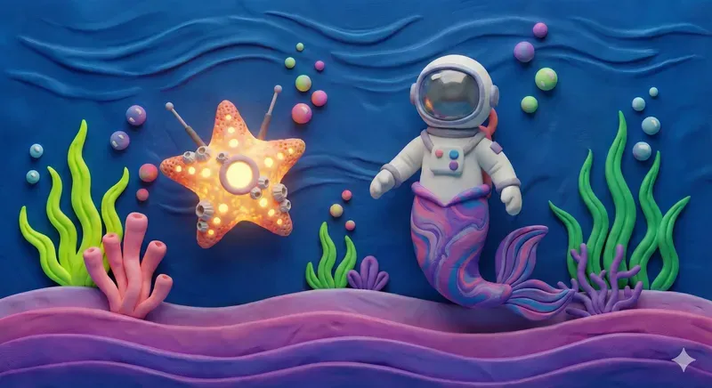 Whimsical Polymer Clay Underwater Worlds