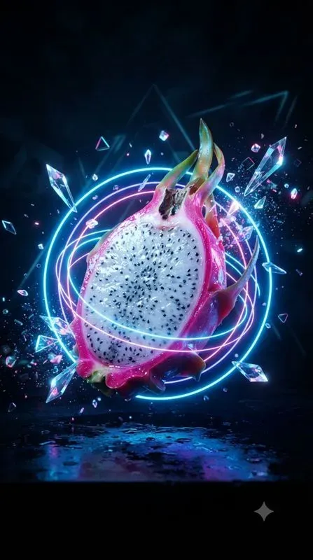 Surreal Neon Fruits Portraits