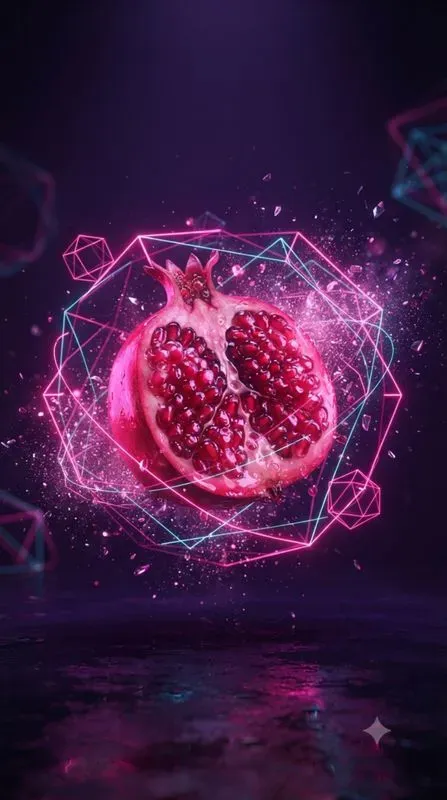 Surreal Neon Fruits Portraits