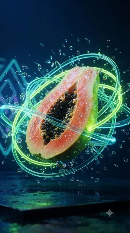 Surreal Neon Fruits Portraits